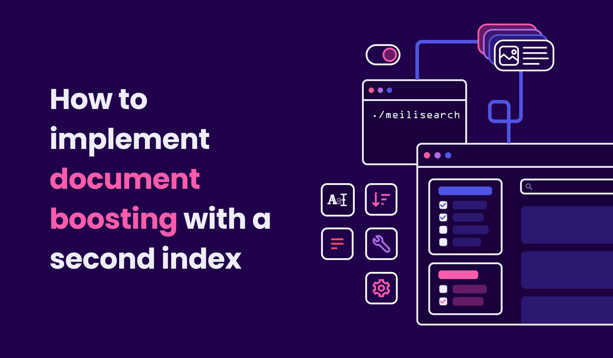 How to implement document boosting with a second index